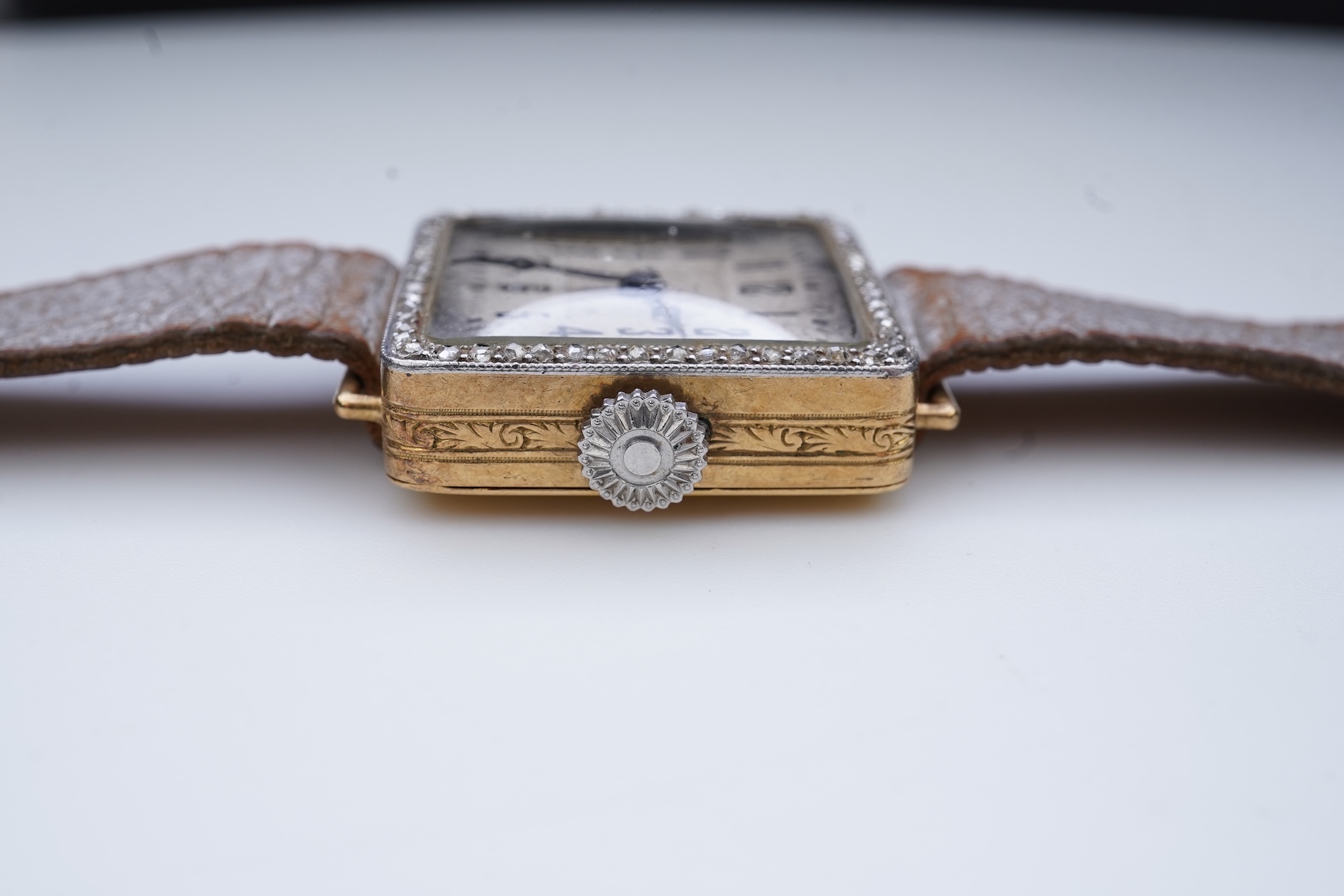 A lady's Art Deco diamond cocktail watch, circa 1919